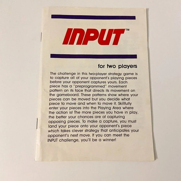 Vintage 1984 Input Milton Bradley Strategy Board Game Bilingual  Complete - Picture 9 of 16